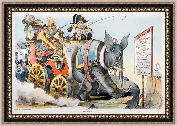 Others Mckinley Cartoon, 1896 Framed Painting