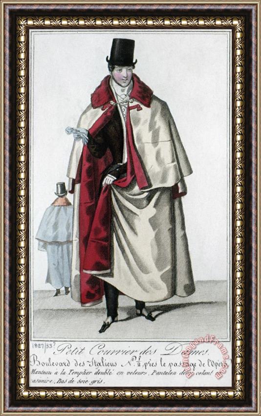 Others MENS FASHION, c1830 Framed Painting