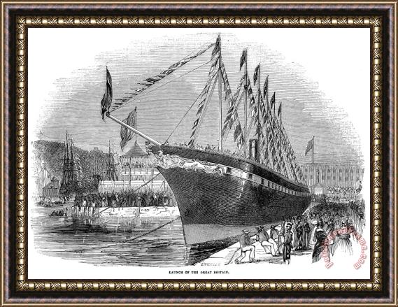Others Merchant Steamship, 1843 Framed Painting