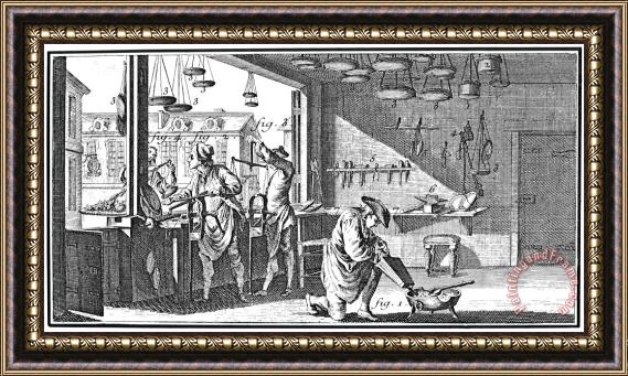 Others METALWORKER, 18th CENTURY Framed Painting