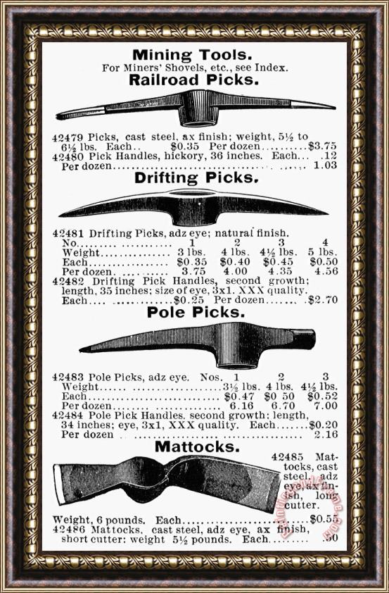 Others Mining Tools Framed Print