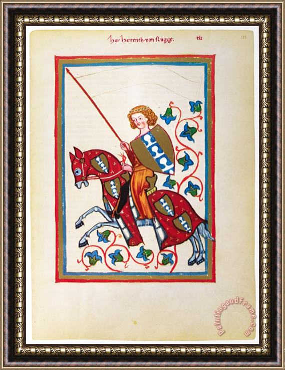 Others MINNESINGER, 14th CENTURY Framed Painting