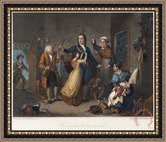 Others Minuteman: Family, 1776 Framed Painting
