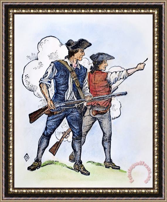 Others MINUTEMEN, 1770s Framed Painting