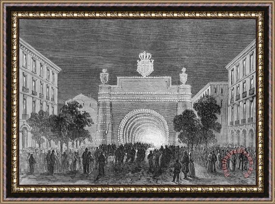 Others Mont Cenis Tunnel, 1871 Framed Painting