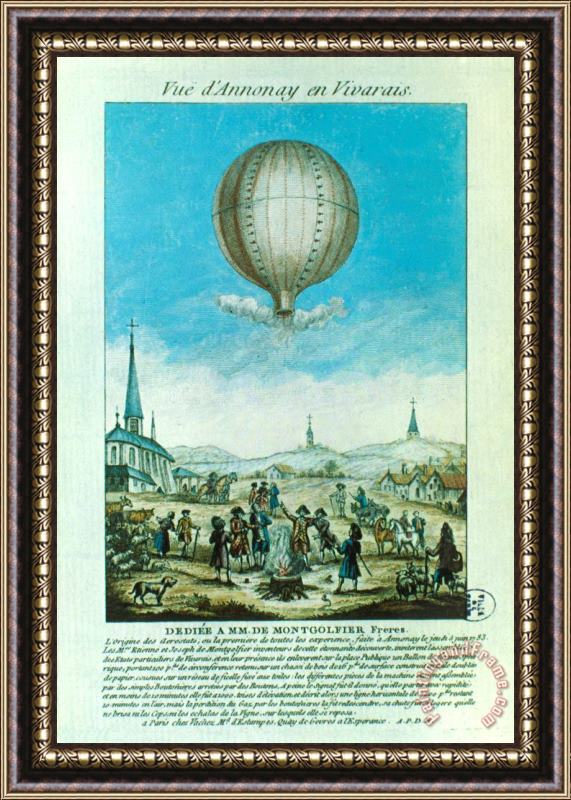 Others Montgolfier Balloon Framed Print
