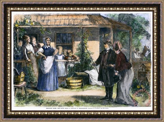 Others Mormon Wives, 1875 Framed Painting