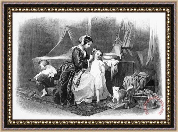 Others Mother And Child, 1850 Framed Print