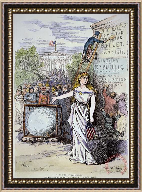 Others Nast: Tweed Cartoon, 1871 Framed Painting