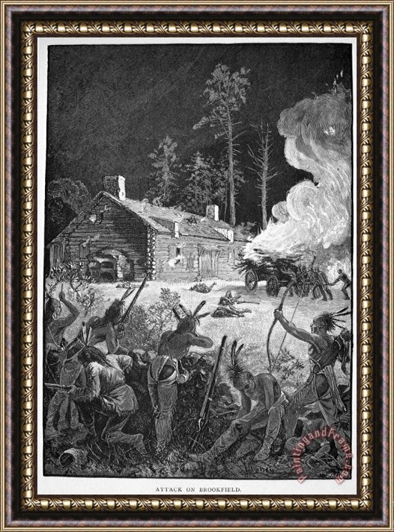 Others Native American Attack, 1675 Framed Print