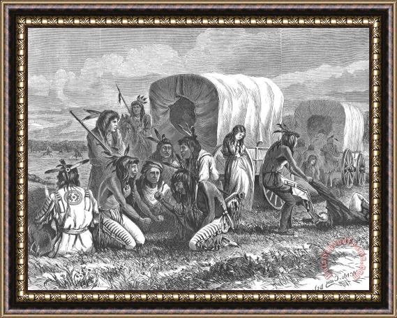 Others Native Americans: Gambling, 1870 Framed Painting