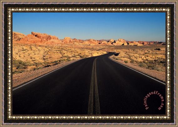 Others Nevada. Desert Road Framed Painting