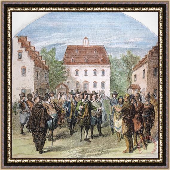 Others New Amsterdam, 1660 Framed Painting