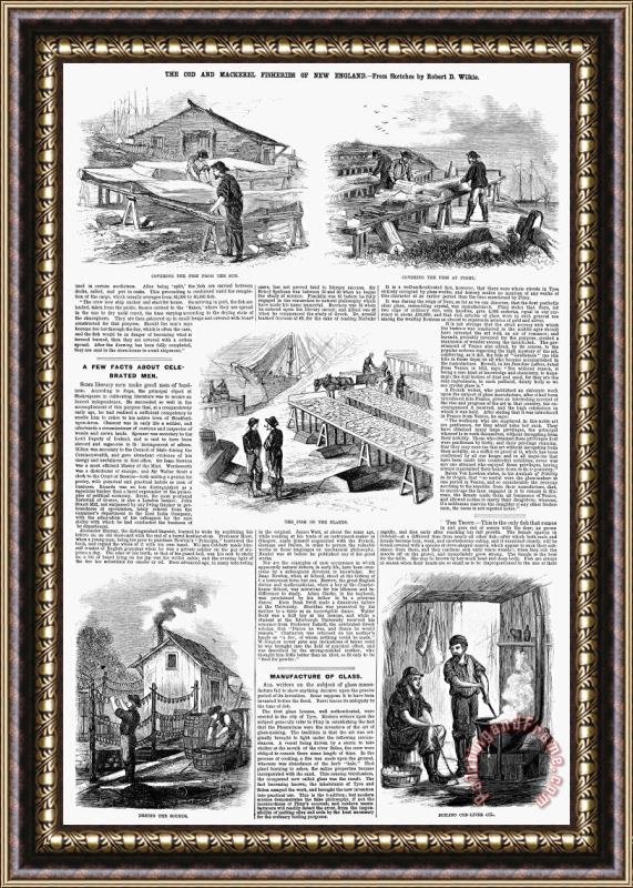 Others New England: Fishing, 1865 Framed Print