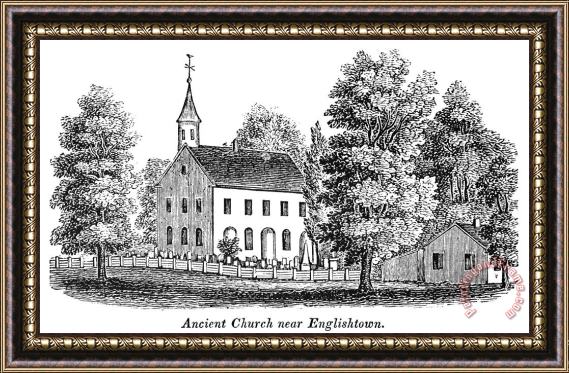 Others New Jersey: Church, 1844 Framed Print