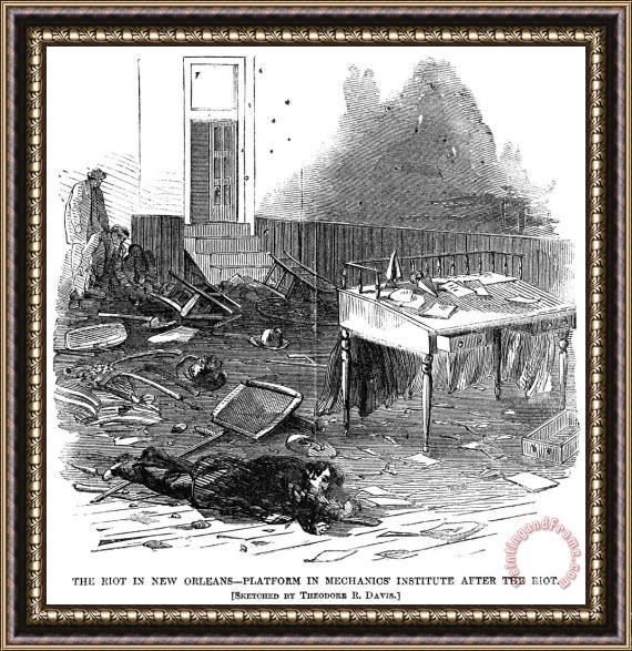 Others New Orleans: Riot Of 1866 Framed Painting