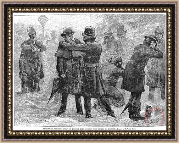 Others New York: Blizzard Of 1888 Framed Painting