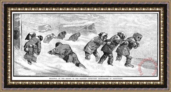 Others New York: Blizzard Of 1888 Framed Painting