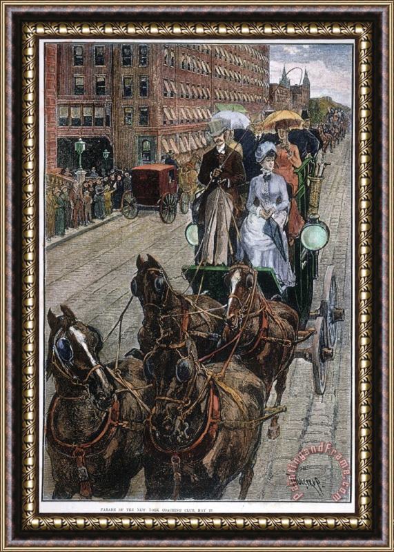 Others New York Coaching Club, 1885 Framed Painting