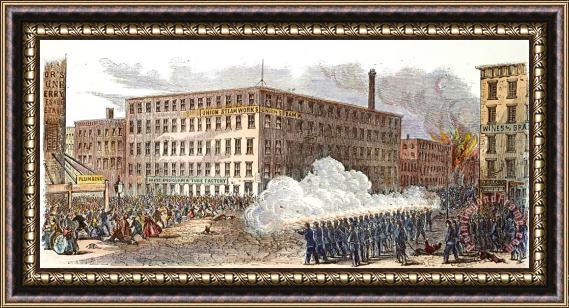 Others New York: Draft Riots 1863 Framed Painting