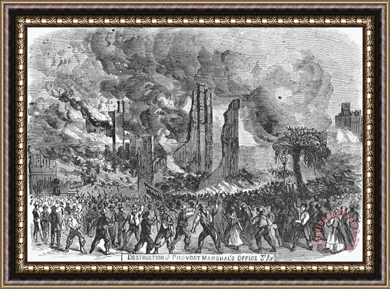 Others New York: Draft Riots, 1863 Framed Painting