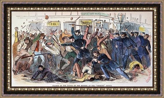 Others New York: Draft Riots Framed Painting