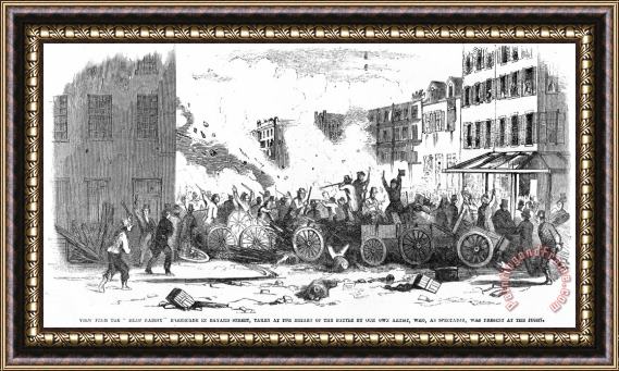 Others New York Gang War, 1857 Framed Painting