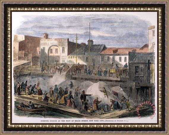 Others New York: Garbage, 1866 Framed Painting