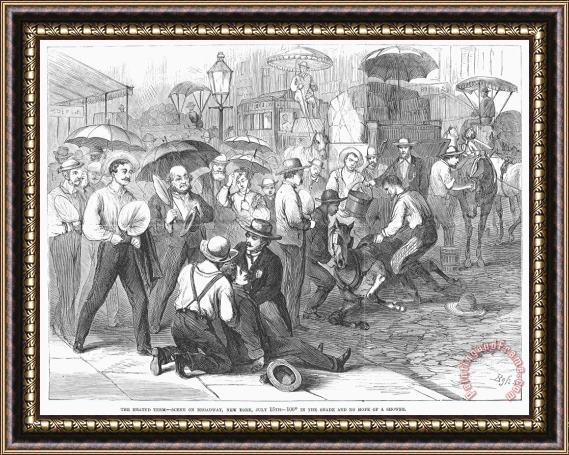 Others New York: Heat Wave, 1868 Framed Painting