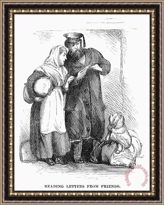 Others New York: Immigrants, 1871 Framed Painting