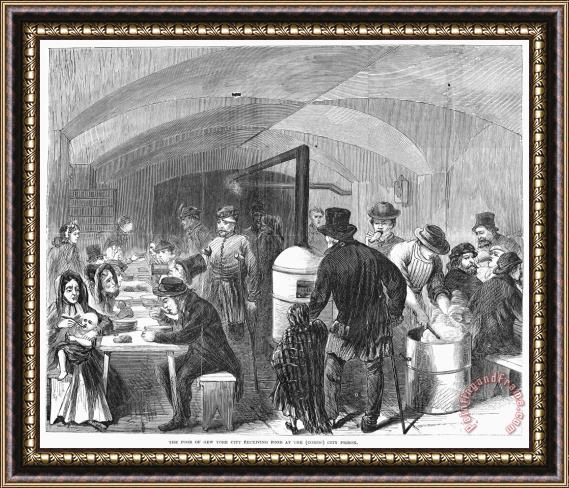 Others New York: Poverty, 1868 Framed Painting