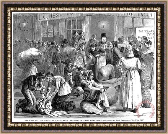 Others New York: Poverty, 1868 Framed Painting