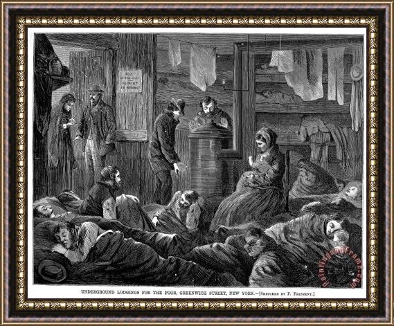 Others New York: Poverty, 1869 Framed Print
