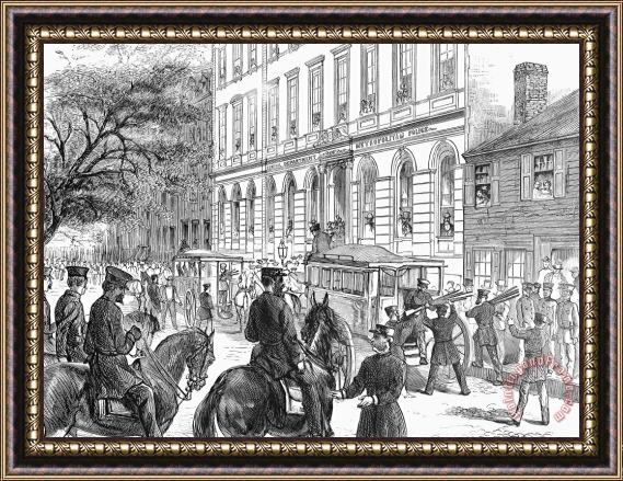 Others New York: Riot, 1871 Framed Painting