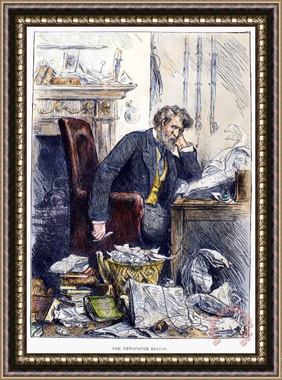 Others Newspaper Editor, 1880 Framed Painting