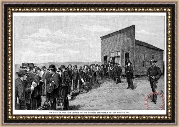 Others Oklahoma Land Rush, 1889 Framed Print