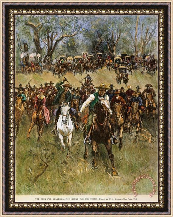 Others Oklahoma Land Rush, 1891 Framed Print