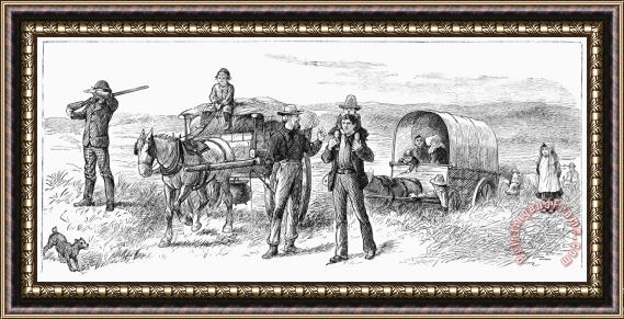 Others Oregon Trail Emigrants Framed Painting