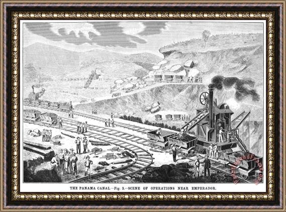 Others Panama Canal: Excavation Framed Painting