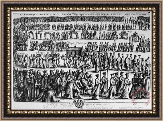 Others Paris: Catholic Procession Framed Painting