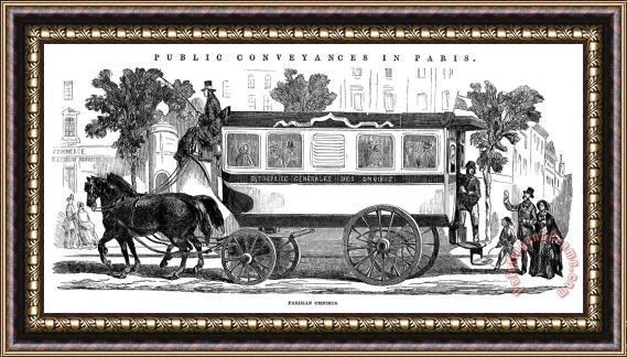Others Paris Omnibus, 1853 Framed Painting