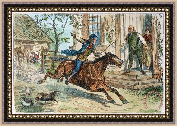 Others Paul Reveres Ride Framed Painting