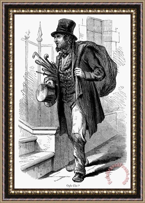 Others PEDDLER, 19th CENTURY Framed Painting