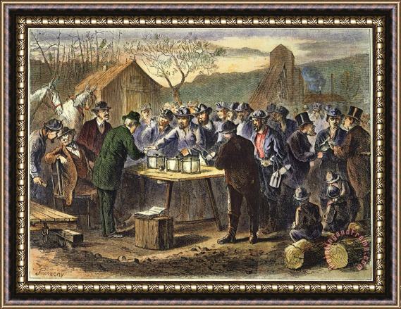 Others Pennsylvania: Voting, 1872 Framed Painting