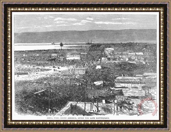 Others Peru: Earthquake, 1868 Framed Painting
