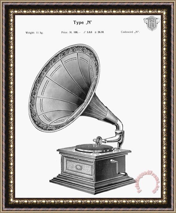Others PHONOGRAPH, c1910 Framed Print