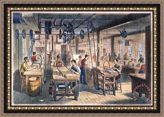 Others Piano Manufacturing, 1878 Framed Painting