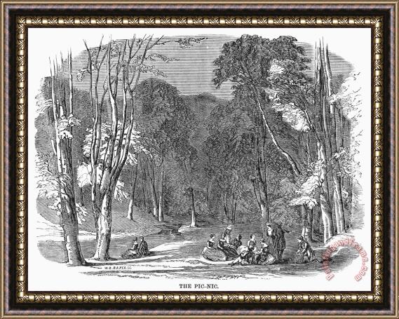 Others PICNIC, 19th CENTURY Framed Print