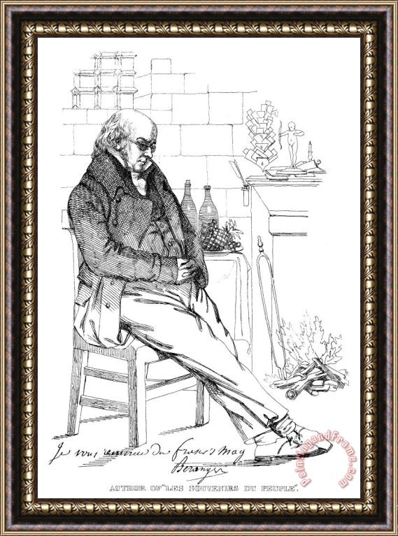 Others PIERRE-JEAN de BERANGER (1780-1857) Framed Print