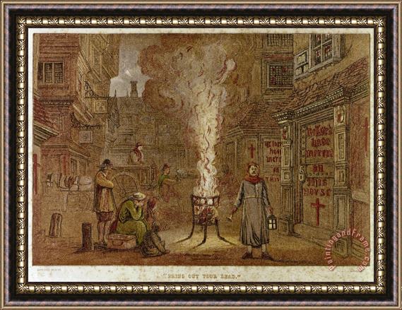 Others Plague Of London, 1665 Framed Painting